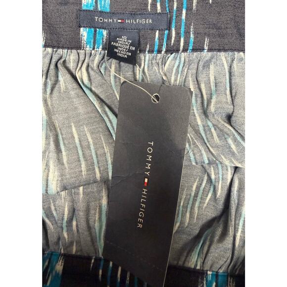 Tommy Hilfiger Skirt Womens Size 10 Blue Ikat Midi A-Line Flowy Side Zip New - Picture 8 of 10